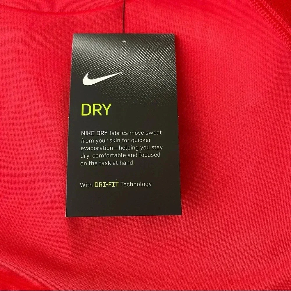 Nike Trainig One Dri-FIT standard fit long-sleeve top in Red